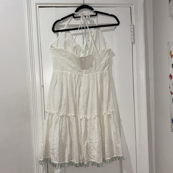 POL Elegant eyelet White summer Dress with tassels - Picture 5 of 9